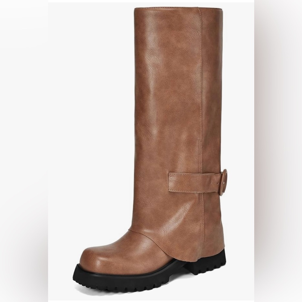 Women's boots of the brand TEAIEUI size 7.5 Coffee color (#60)